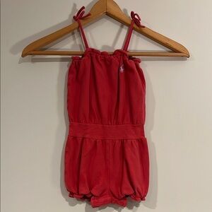 RALPH LAUREN Infant Girls 18mo Cotton Tank Sleeveless Bubble Romper